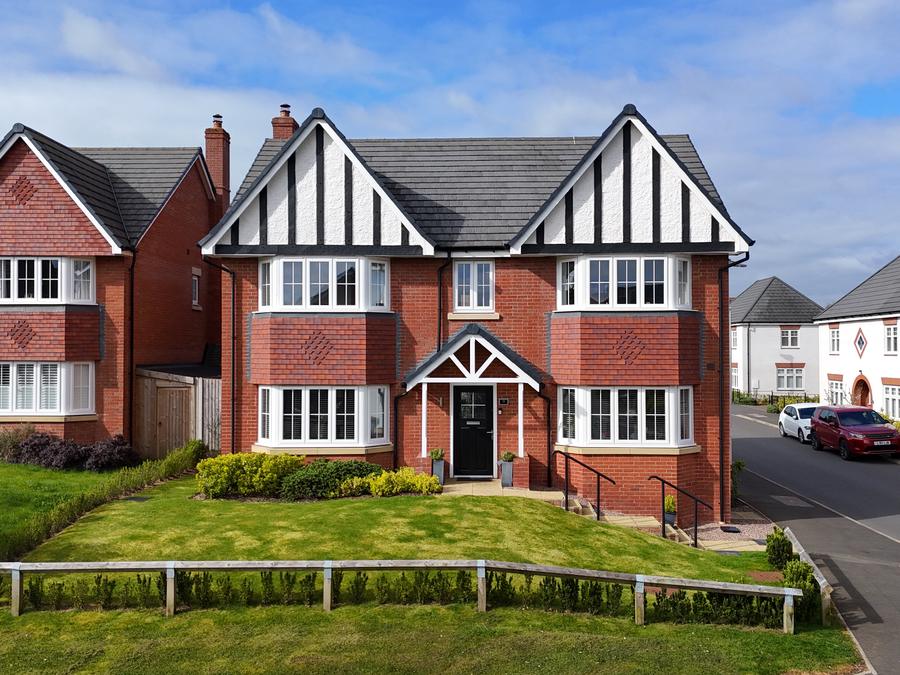 Mock-Tudor detached house on a modern estate